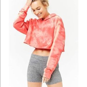 Cropped tie dye hoodie